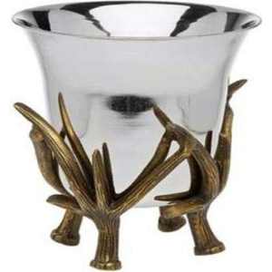 Refroidisseur à vin portable en métal, nouveau design, le plus vendu, avec poignées en métal en forme de cerf, seau à glace et refroidisseur, prêt pour les fêtes, finition en bois naturel - Product Image 4