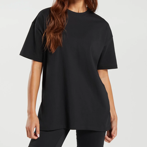 Mujeres de gran tamaño relajado algodón cuello redondo manga corta transpirable suave cómodo simple verano diario casual camiseta - Product Image 1