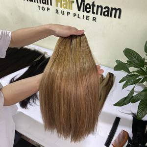 Extensiones de cabello humano 100% brasileño, nuevo diseño, precio al por mayor, alta calidad, Color marrón liso, mechones de pelo - Product Image 4