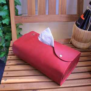 Funda de cuero para caja de pañuelos, soporte para coche, caja personalizada, decoración de oficina de lujo, regalo hecho a mano para él, servilletero, - Product Image 2