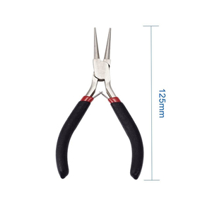 Nez de chaîne rond de fil de sertissage d'anneau fendu d'acier inoxydable professionnel avec le coupeur et la pince de coupe latérale pour la fabrication de bijoux - Product Image 4