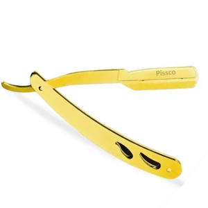 Navaja de barbero plegable de seguridad con mango, soporte para navaja de barbero recta - Product Image 3