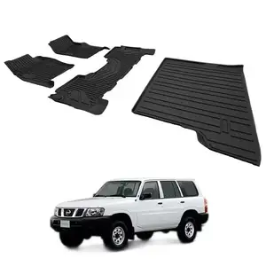 TPE pickup truck 4X4 waterproof floor liner for Nissan Patrol Y61 Anti-slip foot mats all weather protection carpet