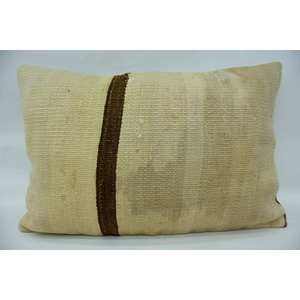 Premium Beige Kantha Patchwork Wool <b>Pillow</b> 16x24 Inch Luxury Vintage Woven Pattern Portable Bedding Fluffy Ring Square Features - Product Image 1