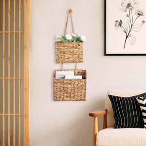 Panier à fruits et légumes en jacinthe d'eau, paniers suspendus tissés à la main, prix bas, accessoires de cuisine - Product Image 5