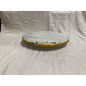 Plateau d'affichage de nourriture en marbre fantaisie de table Fournitures de cuisine pour hôtel et restaurant à prix acceptable du fabricant indien - Product Image 3