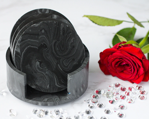 Top Product 2025 Sous-verres en résine de marbre de qualité standard avec base dure au design Terrazzo pour une utilisation dans les ustensiles de cuisine - Product Image 5