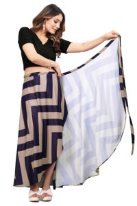 กระโปรงพิมพ์ลายของผู้หญิง tennecy สำหรับวัสดุที่มีสไตล์การตกแต่งเข็มขัด - Product Image 4