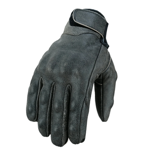 Guantes de motorista Blindados de cuero genuino Stonewash para hombre, guantes de motocicleta de carreras de autos de invierno estampados con nombre de equipo personalizado - Product Image 2