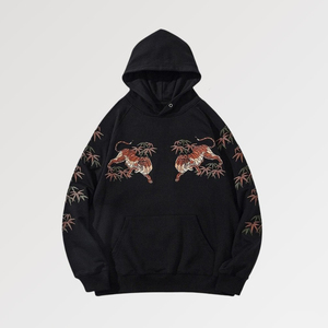 Sweat-shirt à capuche oversize pour homme, lourd, broderie, hiver, sans cordon, haute qualité, 100% coton molletonné - Product Image 3