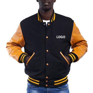 Blouson aviateur personnalisable Varsity Letterman pour hommes Blouson d'hiver respirant et coupe-vent à motifs de dessins animés aux couleurs multiples - Product Image 1