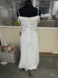 Elegante Floral Aline vestido de noche con cuentas de lentejuelas bordado vestido de baile largo con una manga Material vestido de fiesta - Product Image 5