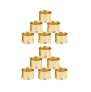 Handmade Hemmered Napkin <b>Rings</b> Holders Decor Dinner Party Wedding Thanksgiving Christmas Gathering (Gold 100pcs) - Product Image 1