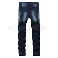 Erkek Dar Kesim Yırtık Kot Pantolon Düz Paça Denim Pantolon Sokak Modası Parti Nefes Alabilen Yüksek Kalite Özelleştirilmiş Toptan OEM Fabrika