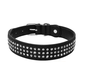 Collier de luxe en cuir véritable pour animaux de compagnie léger multifonctionnel avec rembourrage doux pour chats chiens prix de gros nouveau Design marche - Product Image 1