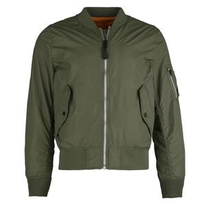 OEM personalizado de los hombres mangas de cuero bordado Logo Letterman chaqueta de bombardero con dos bolsillos con abertura lateral chaqueta acolchada con capucha niños - Product Image 1