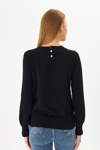 Suéter de cuello redondo para mujer Old Money, Jersey de punto para otoño e invierno, patrón transpirable e informal decorado - Product Image 5