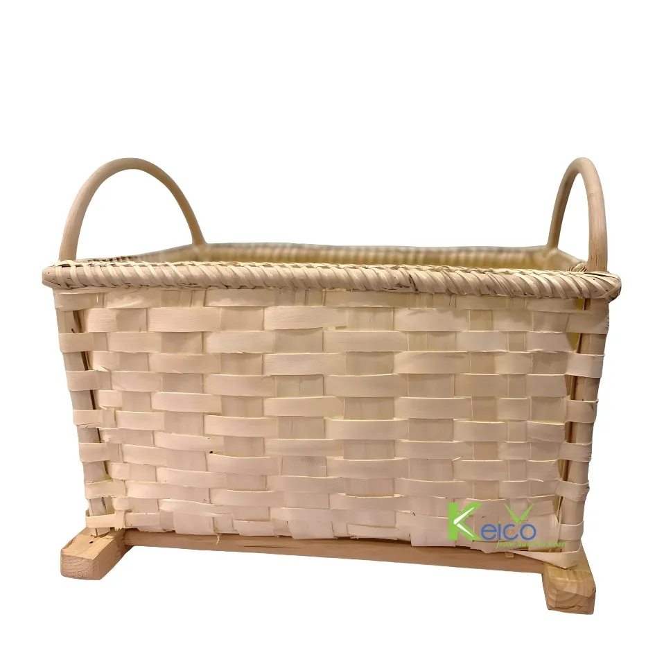 Trường hợp đặc biệt của dải gỗ Giỏ với xử lý cho lưu trữ hoặc dã ngoại bằng gỗ Vali lưu trữ giỏ trong nhà ngoài trời từ Việt Nam