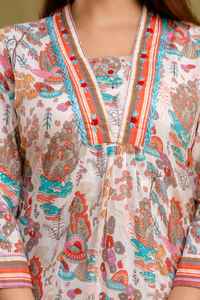 Nouvel arrivage Ensemble long Kurti Vêtements ethniques élégants pour femmes Fête de mariage Qualité supérieure Fabricant de robes traditionnelles indiennes - Product Image 3