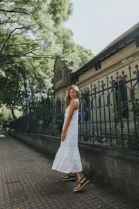 Boho ชุดเดรสชายหาดวันหยุดของผู้หญิงชุดเดรสผ้าคอตตอนสีขาวขนาดใหญ่พิเศษแขนกุดสไตล์เซ็กซี่จาก XS ถึง XL - Product Image 3