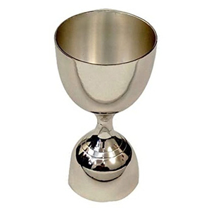 Tasses de jigger de barre en acier inoxydable Double face de haute qualité outils de barre durables de cocktail de whisky et de vodka plaqués en métal argenté - Product Image 6