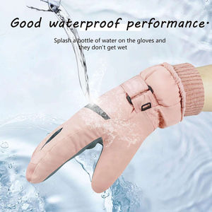 Gants de ski et de snowboard imperméables et chauds pour l'hiver, en coton/spandex, avec fermeture à boucle et crochet, sport, vente chaude, confortables - Product Image 2