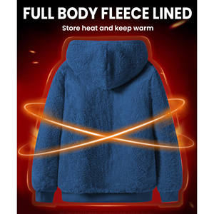 Sweat-shirts à capuche unisexes personnalisés avec broderie, impression par transfert par sublimation, sweat-shirts d'hiver, impression de logo pour hommes - Product Image 2