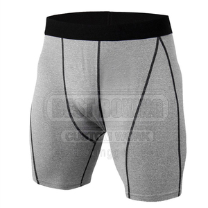 For Adult OEM Service Wholesale Custom Made <b>Compression</b> <b>Shorts</b> New Arrival Solid Color <b>Men</b> <b>Compression</b> <b>Shorts</b> - Product Image 1