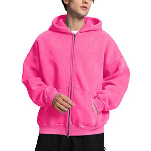 2025 hommes toutes saisons sweat à capuche sweats à capuche grande taille 100% coton veste fermeture éclair conception solide coupe ample pour printemps hiver - Product Image 1