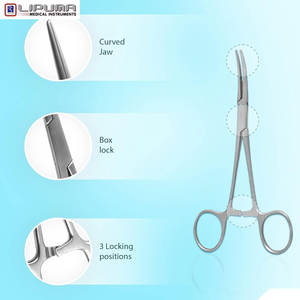 คีมคีลลี่แบบโค้ง 5.5 นิ้ว สำหรับผ่าตัด ยึดเนื้อเยื่อ ใส่เข็ม ทำจากสแตนเลส MOL - Product Image 2