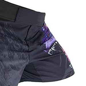 Shorts de combat MMA pour hommes au meilleur design, qualité professionnelle, légers, séchage rapide, respirants, avec caractéristiques d'étirement personnalisées à l'avant - Product Image 3