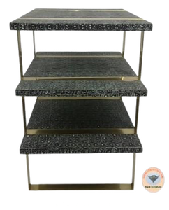 Escritorio de Resina Imitación Piel de Cangrejo Modelo DPC 0055 con Tres Cajones y Bandeja de Servicio de Mimbre/Ratán de Vietnam para Muebles de Sala - Product Image 6