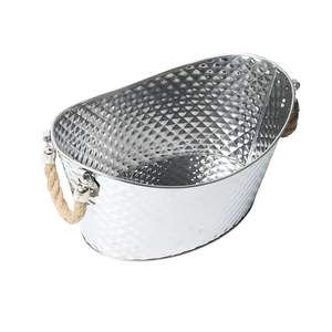 Poignées de corde de luxe de baignoire de boisson d'acier inoxydable résistantes pour l'approvisionnement en gros en vrac de boissons glacées de divertissement extérieur - Product Image 1