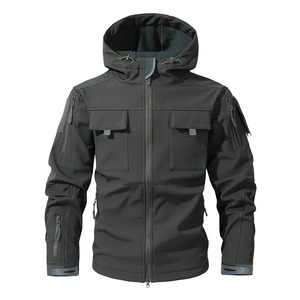 2025 Unisex Waterproof Windproof Plus Size Zipper Soft Shell Bomber <b>Jacket</b> for Winter Outdoor <b>Hiking</b> Biking - Product Image 1