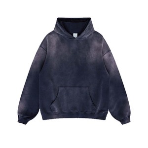 Prix de gros, sweat-shirt pour homme, style délavé, motif vintage, sweat-shirt oversize avec logo personnalisé - Product Image 6