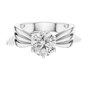 Bague de fiançailles en diamant de laboratoire rond de 1,25 carat, clarté VVS-VS EF, options or 18 carats et argent, diamant de laboratoire et moissanite éthiques - Product Image 3