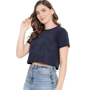 Vêtements décontractés pour femmes T-shirt court col en O avec manches courtes personnaliser la couleur ajustement confortable pour les looks de tous les jours à la mode - Product Image 4