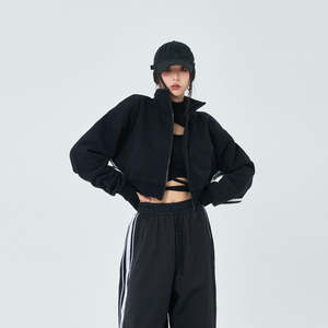 ชุดคลุมท้องมีฮู้ดสำหรับผู้หญิงชุดวิ่งมีฮู้ดสำหรับใส่ออกกำลังกายมีซิปเปิดปิดคอแบบไร้รอยต่อแห้งเร็ว - Product Image 2