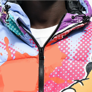 Manufacturer Custom <b>Canvas</b> Winter Windbreaker Stand Puffer <b>Jacket</b> Streetwear Padded Regular Length <b>Mens</b> Waterproof Quick Dry - Product Image 3