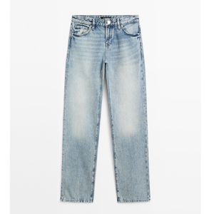 Classique femmes mi Denim pantalon bouton confortable ajustement pour affaires tenues décontractées voyage usage quotidien essentiel Denim Style - Product Image 1