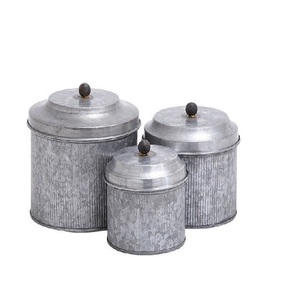 White Coated Highly Quality Customized Canisters Set for Kitchen Accessories Metal Container Custom Coffee Tea Collective <b>Pots</b> - Product Image 2