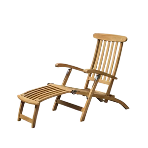 Chaises pliantes d'extérieur en bois de teck massif Chaises longues Sunrise avec matériaux naturels Fabrication de lits de soleil en Indonésie - Product Image 1