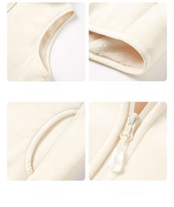 Gilet en polaire réversible décontracté pour homme sur mesure, taille plus, veste d'hiver imperméable, fermeture éclair, tendance, chaud, à capuche, service OEM - Product Image 6