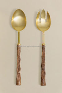 Premium Quality New Design Metal <b>Salad</b> <b>Server</b> With <b>Wood</b> Handle From Indian Manufacturer & Exporter - Product Image 3