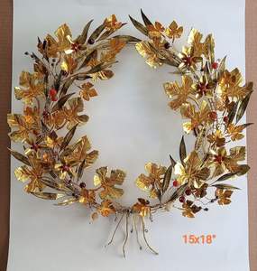 Cintre de couronne en métal enduit d'or élégant pour Homer décor de porte d'hôtel cintre de couronne en métal à prix bon marché de vente élevé - Product Image 3