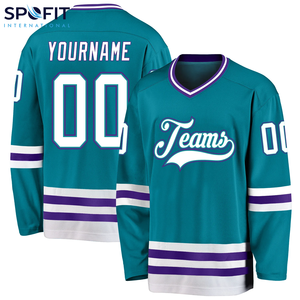 2025 nouveaux maillots de Hockey sur glace sublimés de meilleure qualité pour hommes avec Logo personnalisé 100% uniformes respirants à séchage rapide en Polyester - Product Image 4