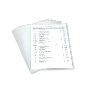 PP 투명 L 자형 폴더 크기 A4 문서 가방 사무용품 및 문구 PP 파일 폴더