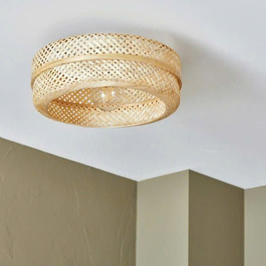 ที่บังแสงเพดานทำจากไม้ไผ่ธรรมชาติมีการออกแบบทำด้วยมืออันเป็นเอกลักษณ์สำหรับร้านกาแฟในโรงแรมและพื้นที่ใช้สอย - Product Image 5