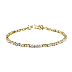 Dainty Daily Wear Jewelry 2mm Lab Grown Diamond Tennis Fashion Bracelet Pour Elle Bijoux Minimalistes Pass Diamond Tester En Inde - Product Image 1