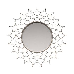 Espejo de pared de Metal dorado de alta demanda para dormitorio y sala de estar, espejo decorativo con forma de cápsula de diseñador recién llegado para Hotel - Product Image 3